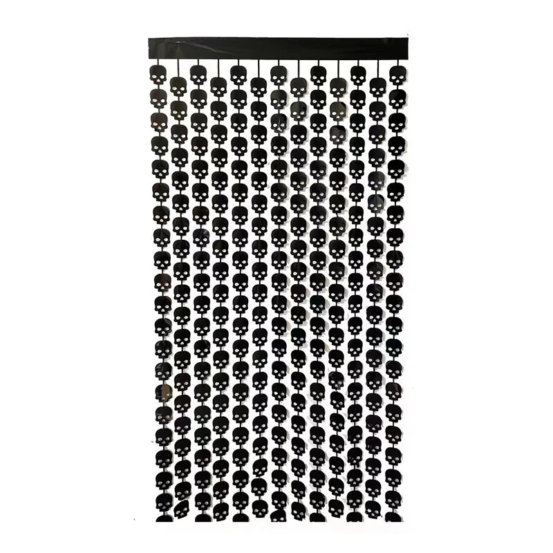 1x2m Halloween Decorations Pumpkin Skull Bat Black Orange Hanging Curtain Backdrop Haunted House Halloween Themed Party Supplies