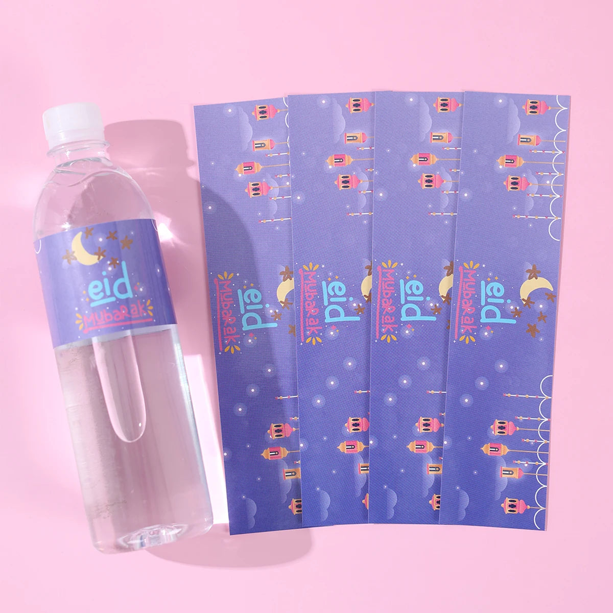 10/24pcs Eid Mubarak Bottle Labels Sticker Ramadan Kareem Decoration For Home 2025 Muslim Islamic Party Supplies Eid Al-fitr