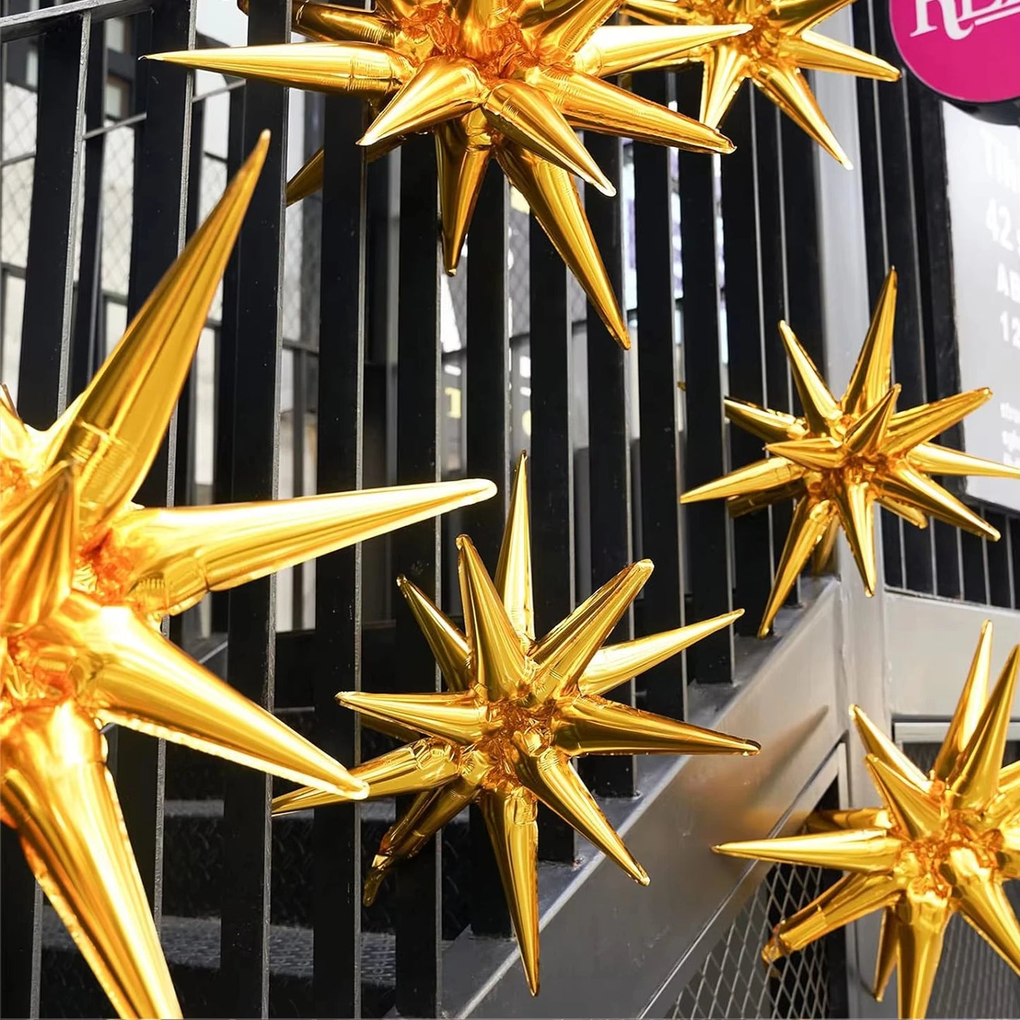 2/5/10pcs Starbust Balloons Rose Gold Silver Gold Explosion Star Foil Baloon 22inch Ballon for Birthday Wedding Party Decoration