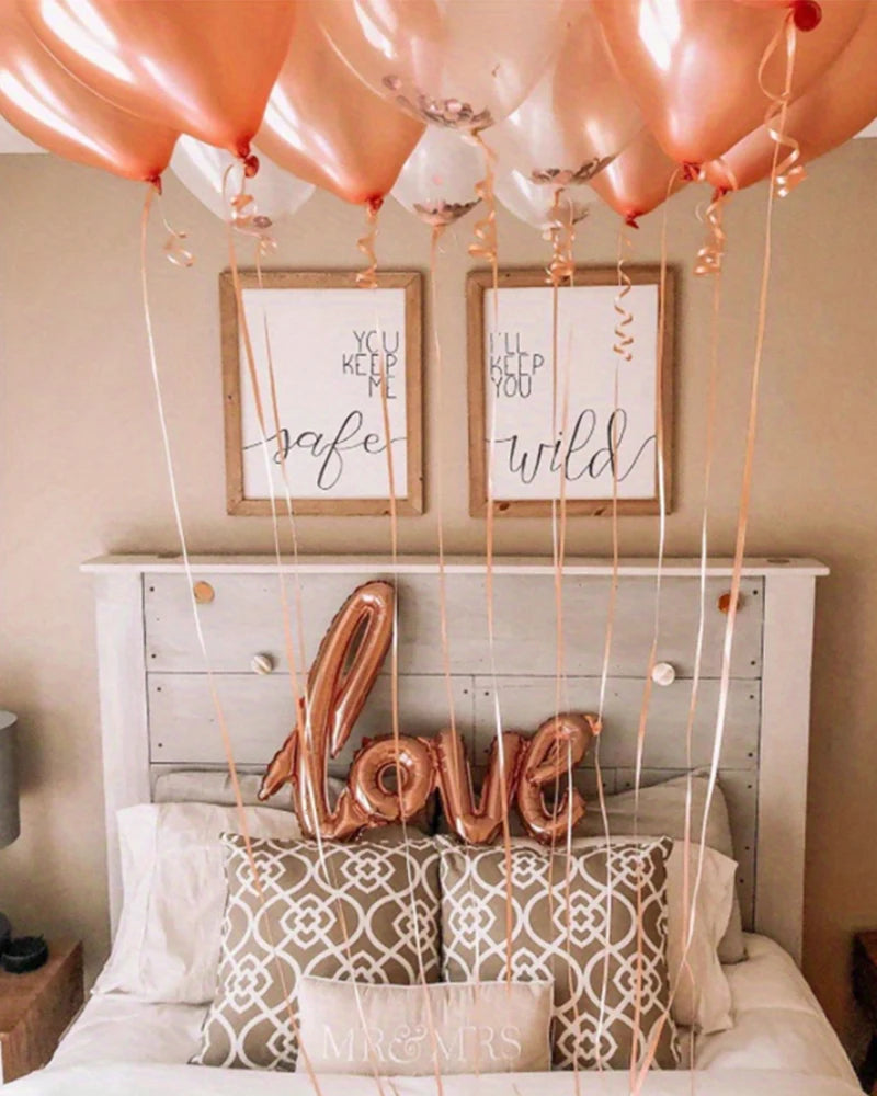 Bride Banner Rose Gold Champagne Bottle Baloons Bridal Shower Balloon Kit Bachelorette Party Decorations