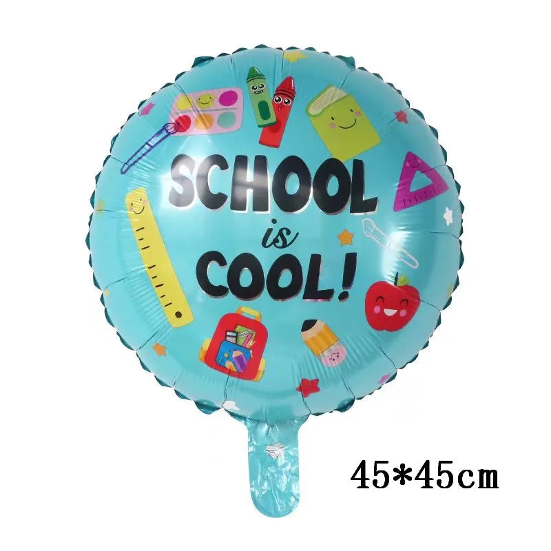 Crayon Box Pencil Foil Balloons School Bag Graduation Helium Balloon Learning Birthday Party Decor Start Back School Globos
