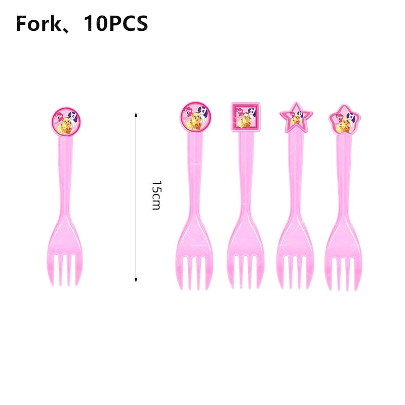 My Little Pony Foil Latex Balloon Happy Birthday Party Decoration Banner Cake Topper Kid Event Supplies Backdrop Disposable Toys