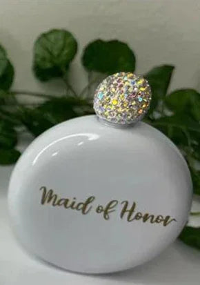 Bride Bridesmaid maid of honor Flask wedding engagement bridal shower Bachelorette hen Party girls night weekend Proposal Gift