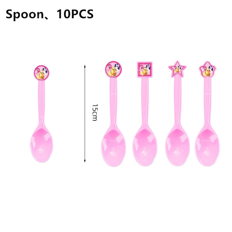 My Little Pony Foil Latex Balloon Happy Birthday Party Decoration Banner Cake Topper Kid Event Supplies Backdrop Disposable Toys