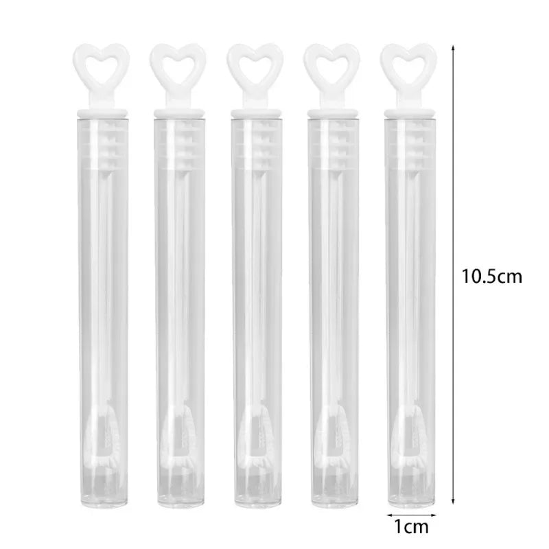 10/100PC Bubble Soap Bottles Mini Love Heart Shape Tube Bubble Wand Wedding Gifts for Guests Birthday Party Decorations Kid Toys