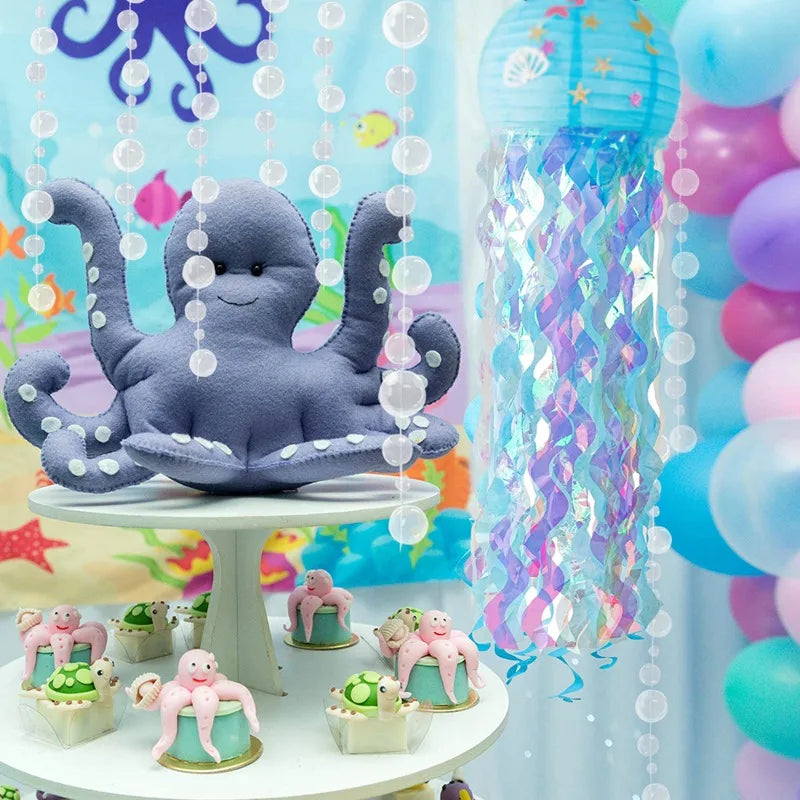 Mermaid Party Decorations Litte Mermaid Jellyfish Paper Lantern Under the Sea Party Decor Girl Babyshower Mermaid Birthday Decor