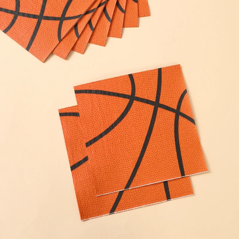 Basketball Birthday Decoration Disposable Tableware Basketball Party Paper Plates Napkins Basketball Birthday Baby Shower Decor