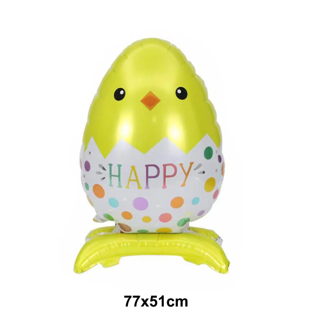 Easter Theme Disposable Tableware Cute Cartoon Bunny Rabbit Pattern Paper Plates Cups Napkins Kids Favor Easter Party Decoration