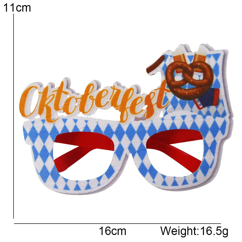 2022 Oktoberfest Funny Glasses Non-woven Beer Cups Creative Glasses Summer Party Decoration Supplies