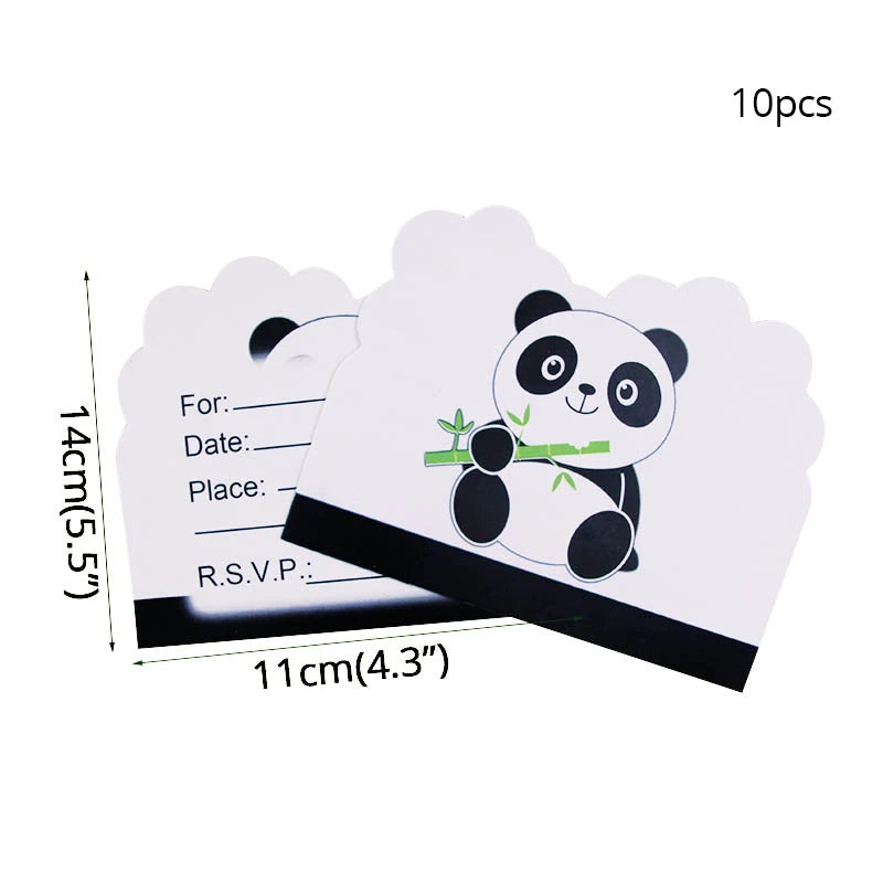 Panda Theme Party Decoration Kids Birthday Party Supplies Cute Panda Disposable Tableware Banner Cookie Bag Baby Shower Decor