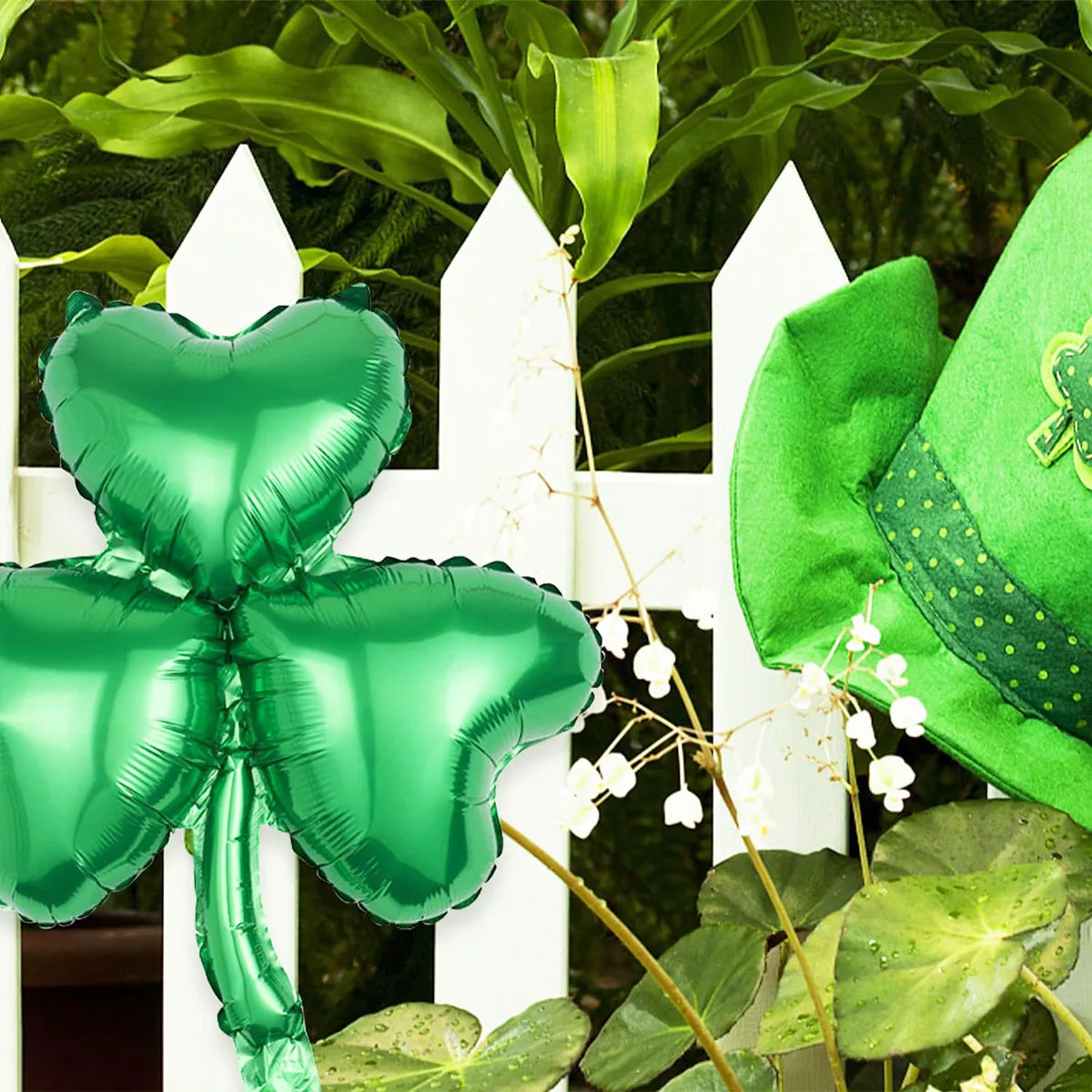 St Patricks Day Lucky Clover Foil Balloons Horseshoe Beer Cup Shape Decor Irish Festival Elf Balloon Home Party Supplies
