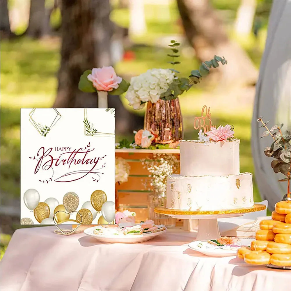 20Pcs Metal Place Card Holders Photo Clip Stands Wedding Table Number Name Sign Stand for Wedding Birthday Party Home Decoration