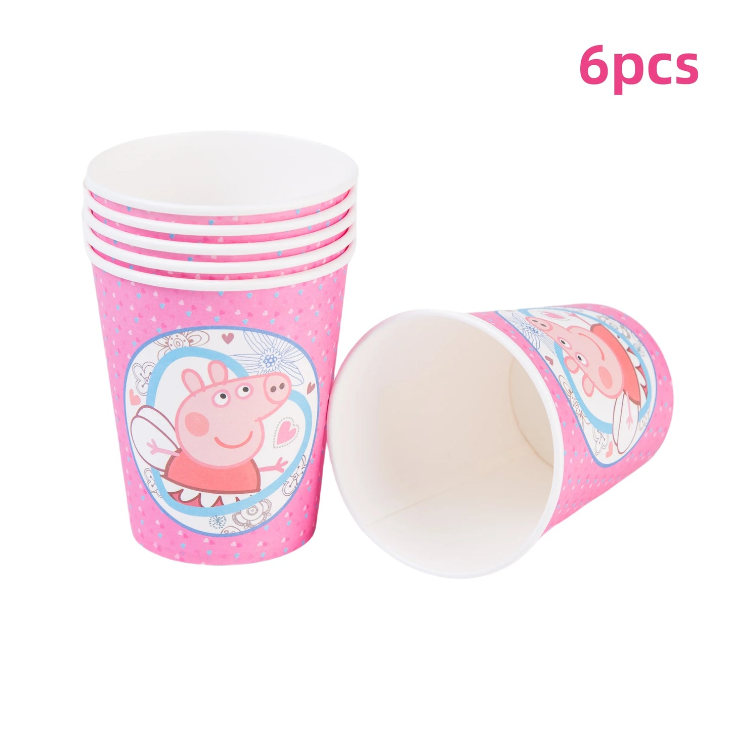 Cartoon Pig Family Birthday Party Balloon Decoration Set for Girls, Disposable Party Tableware Banner, Baby Shower Birthday Hat