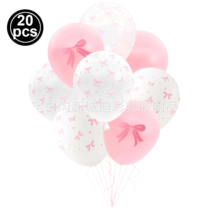 Pink Bow Plates Cups Napkins Forks for Coquette Birthday Decoration Pink Bow Theme Party Supplies for Girls Birthday Party Decor