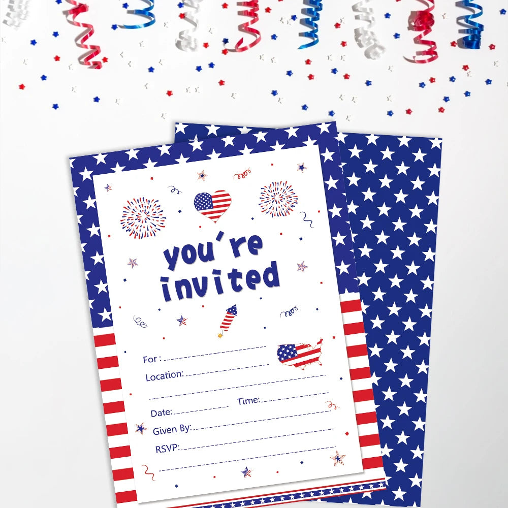 July 4th Day Independence Day Party Photobooth Props, Temporary Tattoo, Tablecover, Cake Stand, Washi Tape, Scrapbook Paper