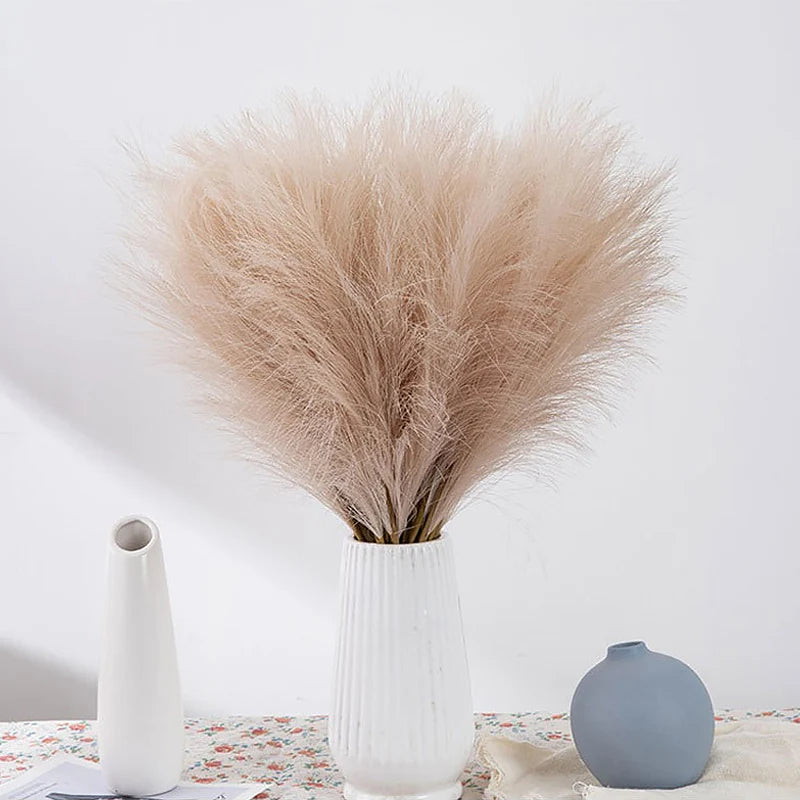 10pcs Artificial Reed Ins Wind Bouquet Imitation Flowers Bohemian Home Living Room Decor Fake Reed Christmas Wedding Decoration