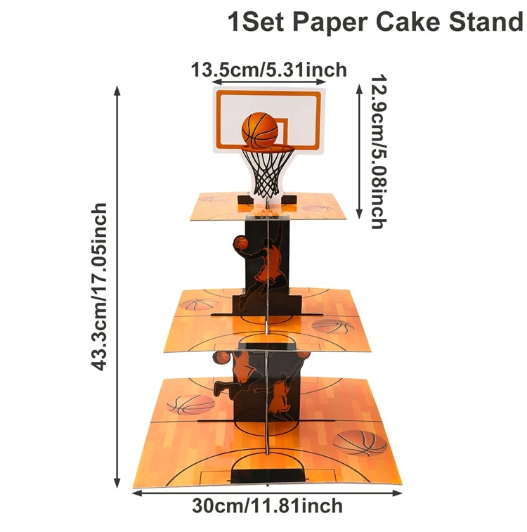 Basketball Birthday Decoration Disposable Tableware Basketball Party Paper Plates Napkins Basketball Birthday Baby Shower Decor