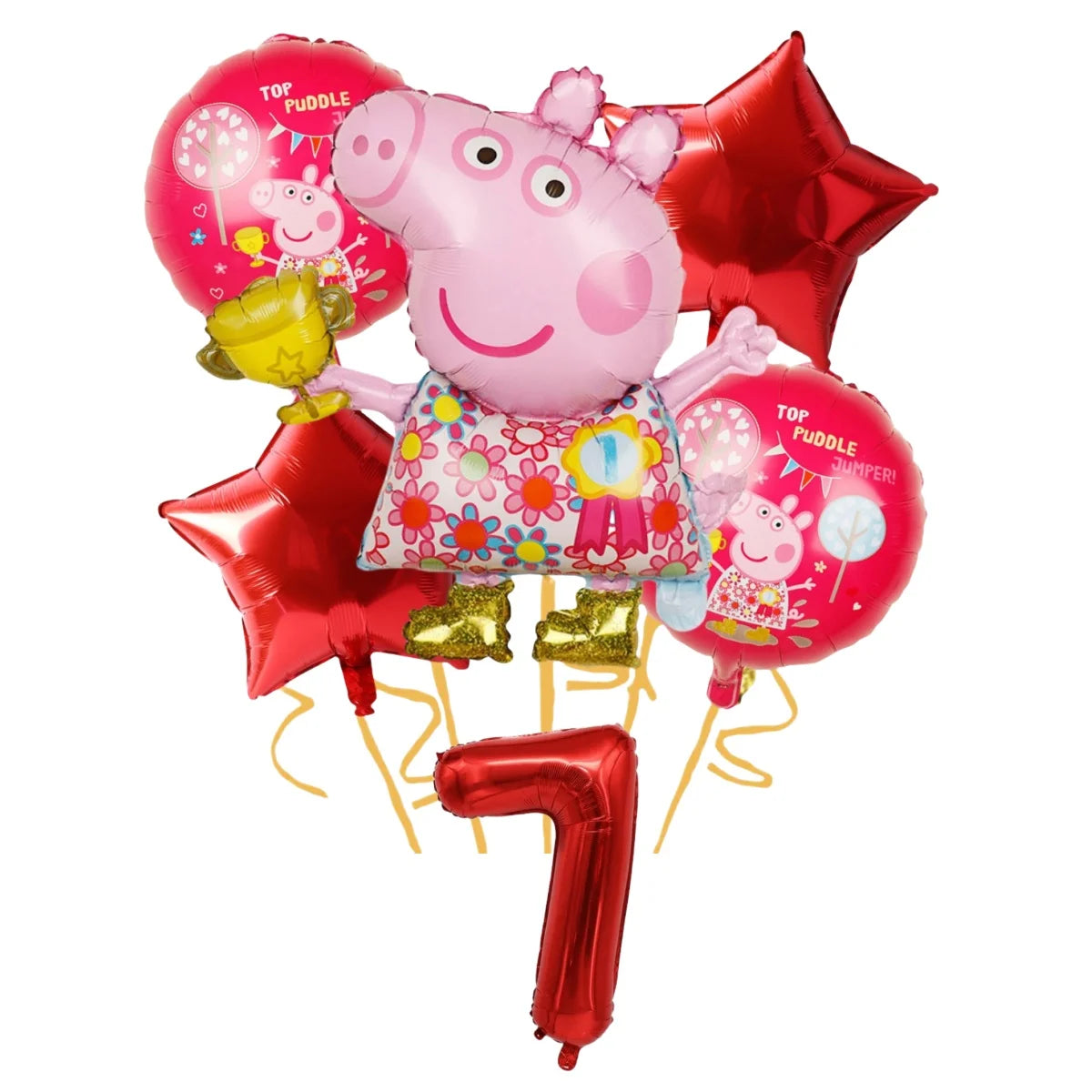 Cartoon Pig Family Birthday Party Balloon Decoration Set for Girls, Disposable Party Tableware Banner, Baby Shower Birthday Hat