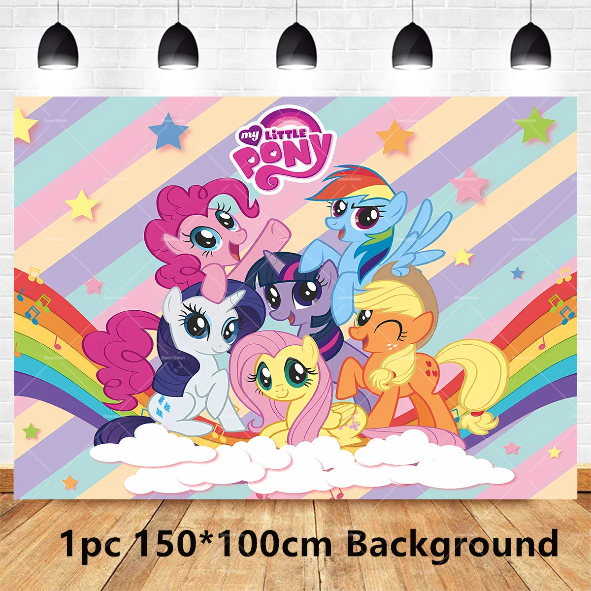 My Little Pony Foil Latex Balloon Happy Birthday Party Decoration Banner Cake Topper Kid Event Supplies Backdrop Disposable Toys