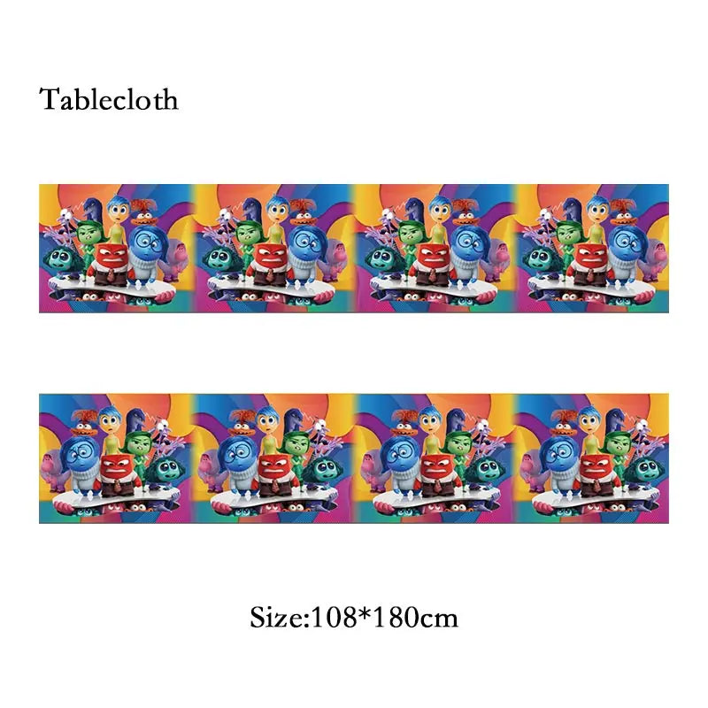 New Disney Inside Out 2 Birthday Decoration Party Disposable Tablewase Cups Plates Balloons Baby Shower Party Supplies For Kids