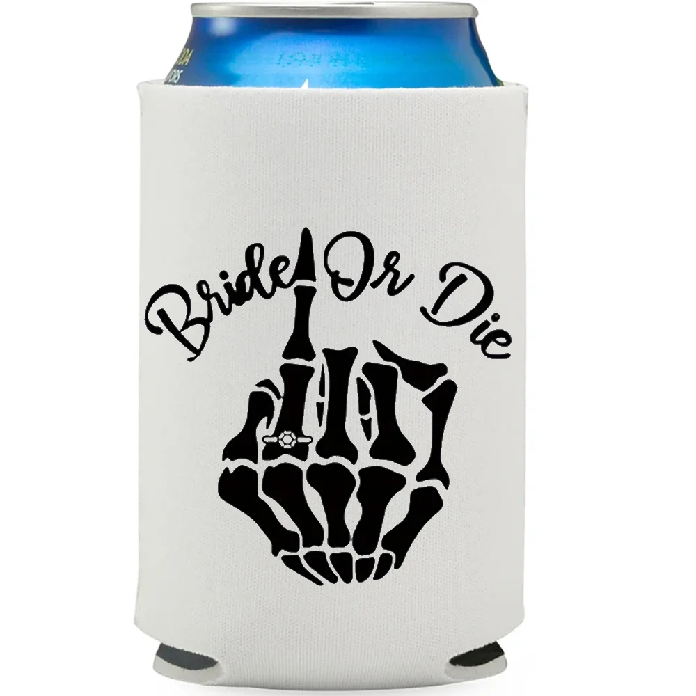 Bride or Die Bachelorette Party Bride Vibes Can Cooler Till Death Do Us Sleeves Halloween Bridal Shower Weeding Party Decoration
