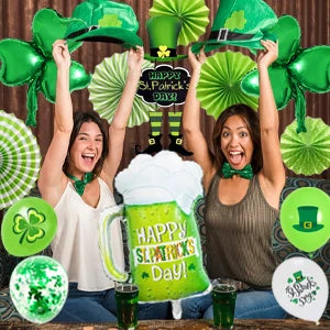 St Patricks Day Decorations, St Patrick's Day Party Decorations Set-St. Patrick's Day Balloon,Shamrock Banner Balloons