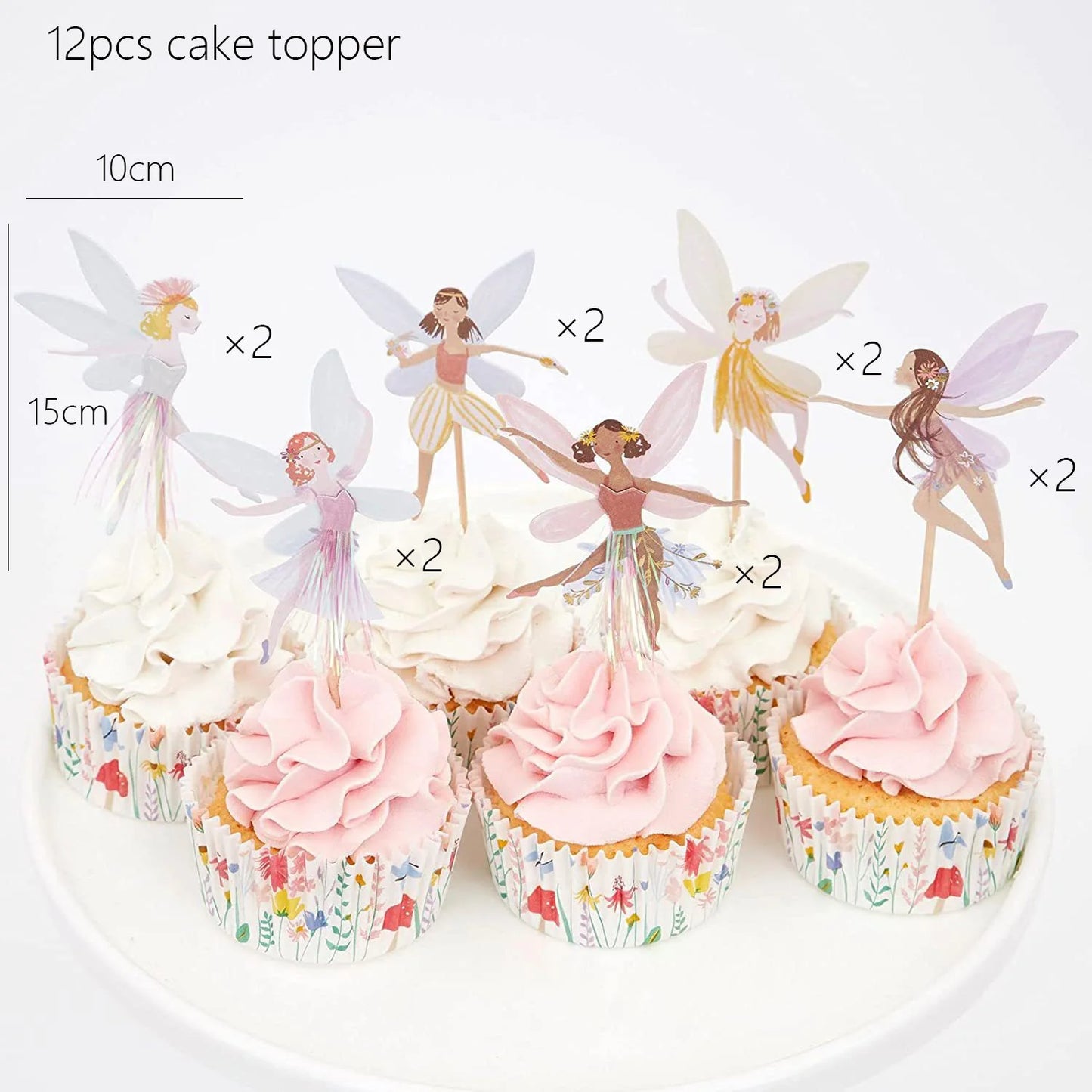 Pink Fairy Party Disposable Tableware Fairy Birthday Party Supplies Plate Cup Napkin Tablecloth Flower Fairies Birthday Decors