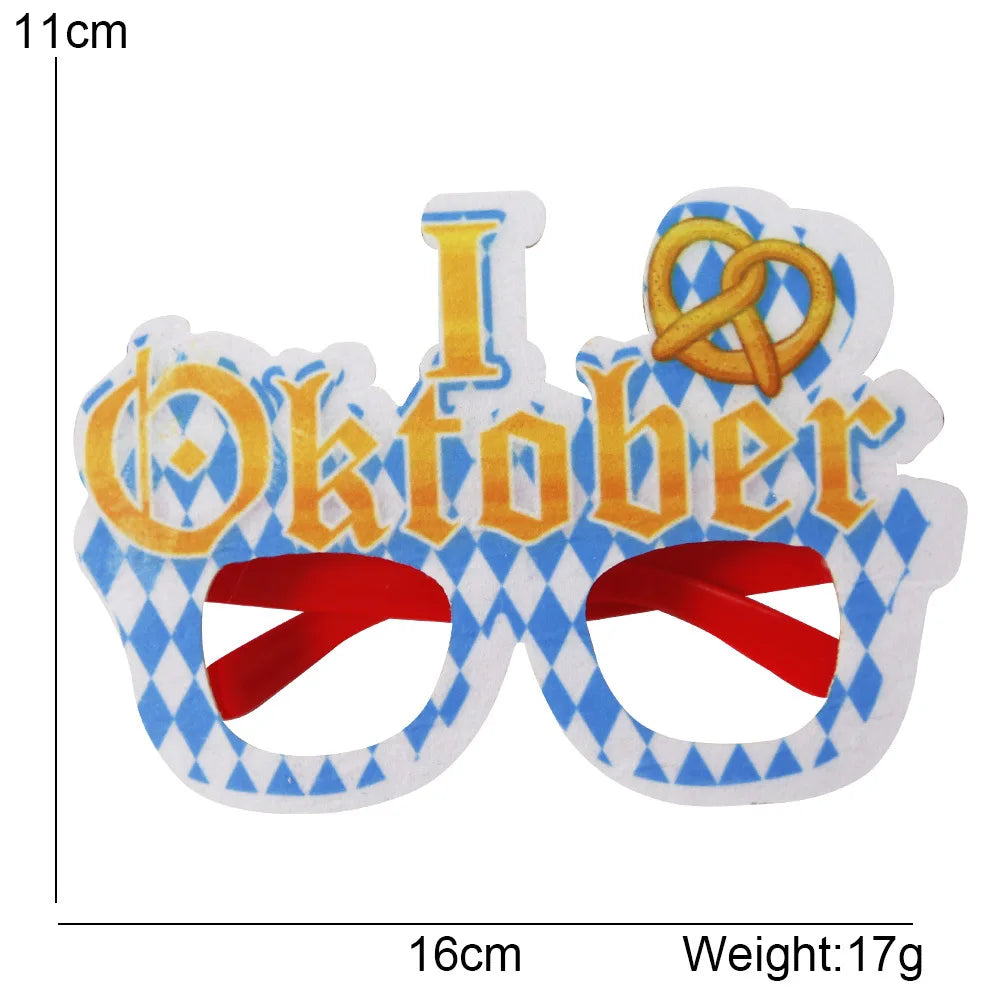 2022 Oktoberfest Funny Glasses Non-woven Beer Cups Creative Glasses Summer Party Decoration Supplies