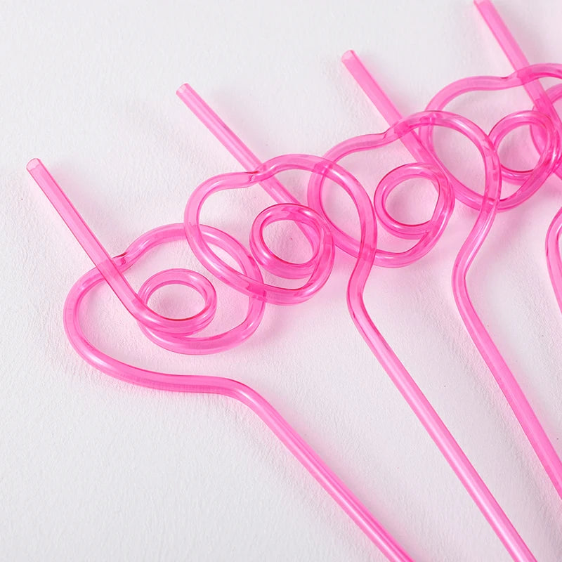 1set Bridal Shower Straws Love Heart Drinking Straw Bride To Be Wedding Decoration Bachelorette Hen Party Supply Team Bride Gift