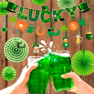 St Patricks Day Decorations, St Patrick's Day Party Decorations Set-St. Patrick's Day Balloon,Shamrock Banner Balloons