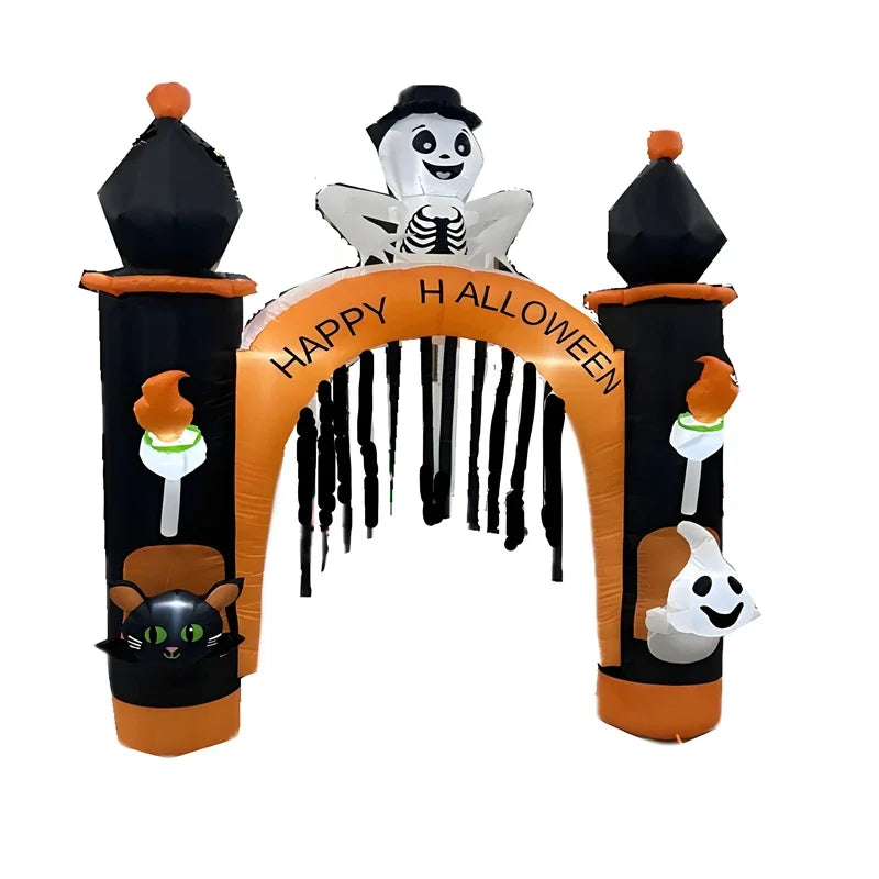 Halloween Inflatable Arch Toys Model Built-in LED Light Pumpkin Prop Outdoor Indoor Home Garden Party Terror Decoration