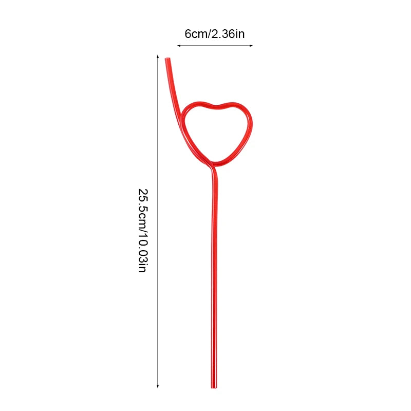 1set Bridal Shower Straws Love Heart Drinking Straw Bride To Be Wedding Decoration Bachelorette Hen Party Supply Team Bride Gift