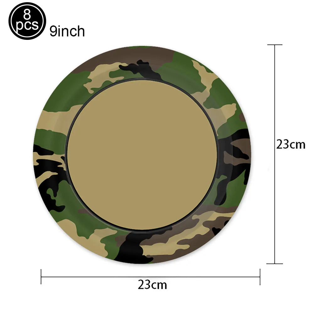 Camouflage Birthday Party Tank Cake Topper Happy Birthday Sign Cake Decor Soldier Camouflage Army Military Birthday Party Decors