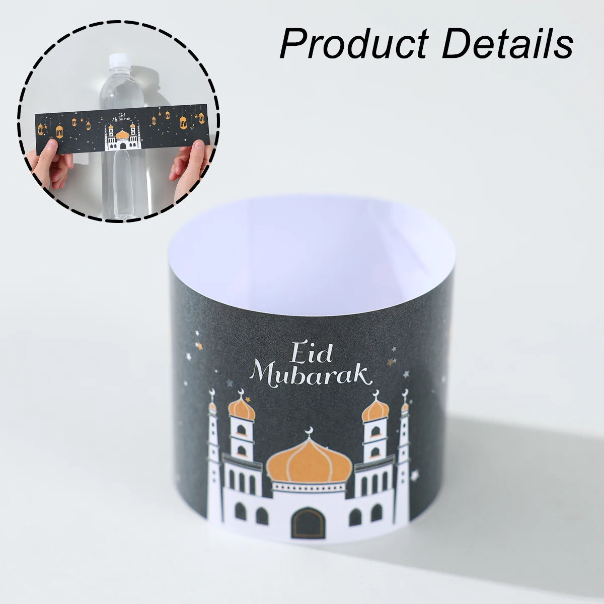 10/24pcs Eid Mubarak Bottle Labels Sticker Ramadan Kareem Decoration For Home 2025 Muslim Islamic Party Supplies Eid Al-fitr