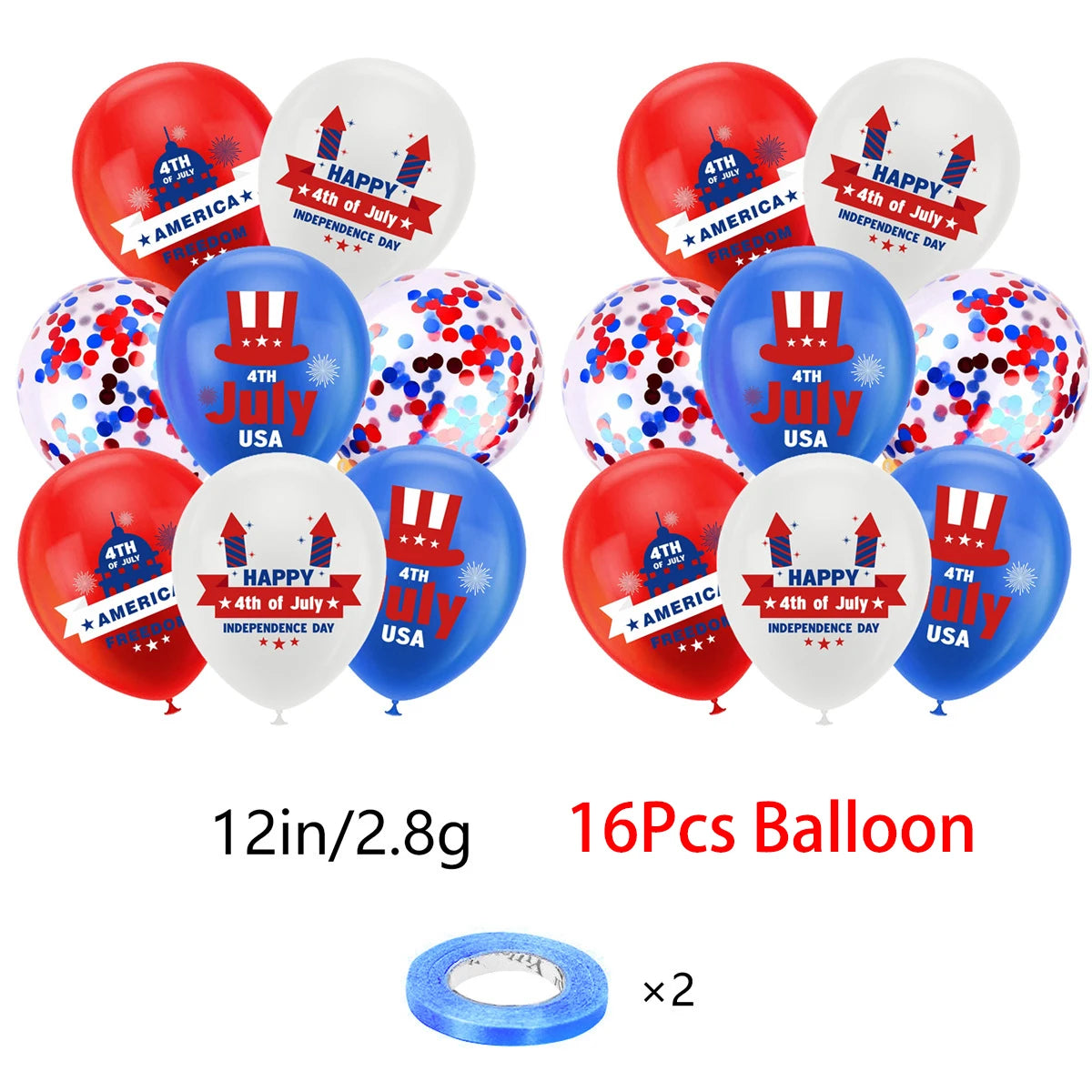 Independence Day Party Photo Props Spiral Pendant I Love USA Banner Balloon July 4th Day Christmas New Year Party Decoration