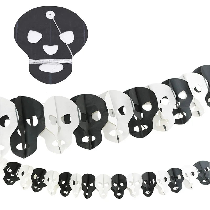 New 3M Halloween Terror Hanging Garland Bunting Bat Vampire Pumpkin Ghosts Spider Paper Banner Happy Party For Home Decorations