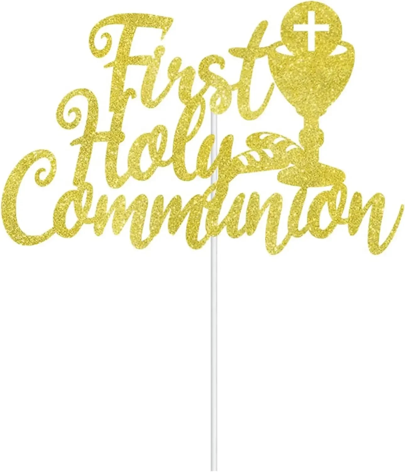 First Holy Communion Decorations First Primera Communion Banner Cake Topper Kit for Girls Boys Baptism Space Decorations