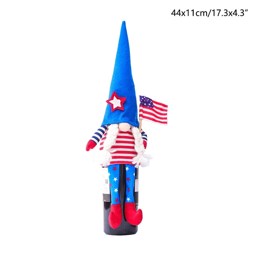 16 Styles American Independence Day Decoration Gnome Doll Patriotic Veterans Day Plush Gnome Doll 4th of July Decor Easter Gnome