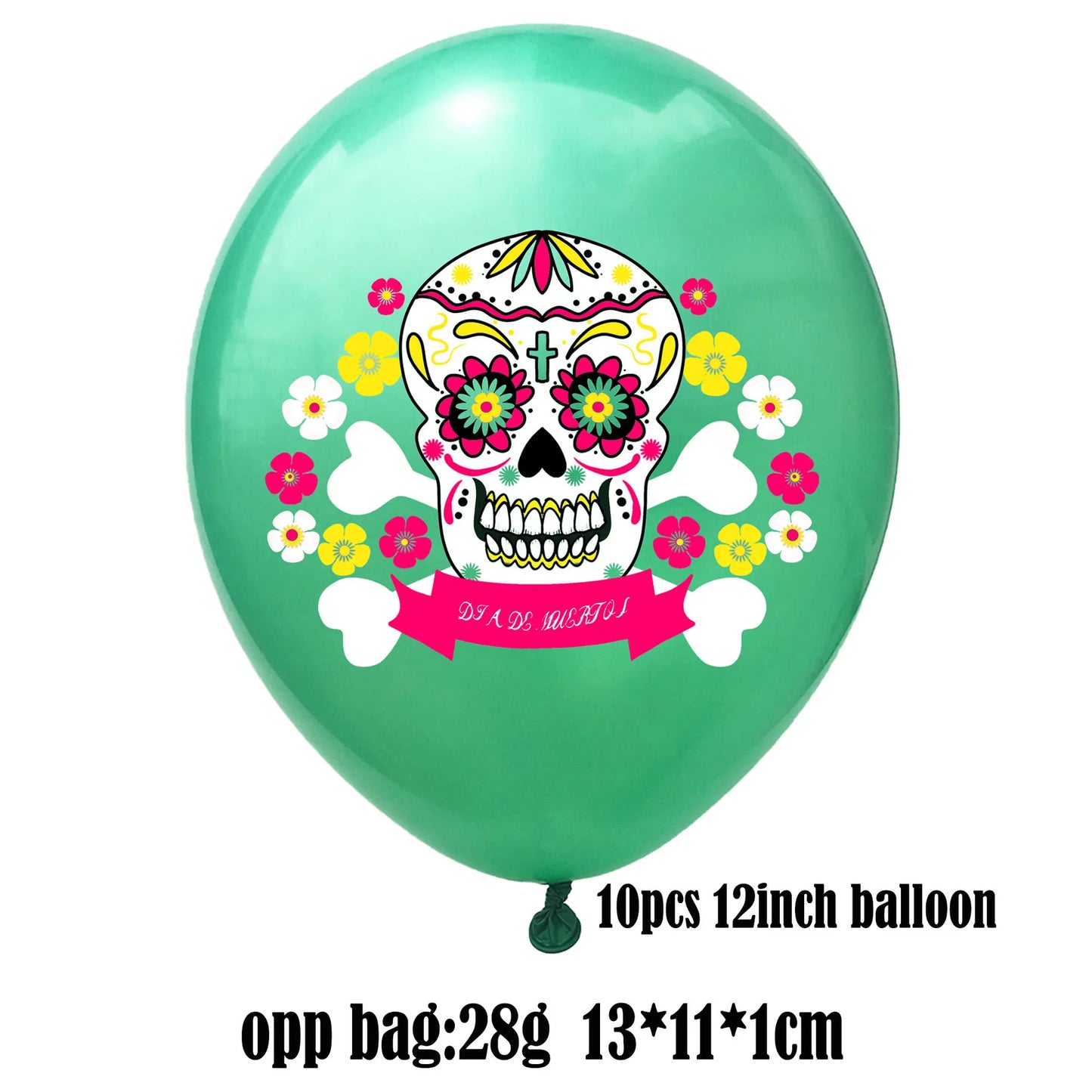 1set Day of The Dead Balloons Dia DE Los Muertos Party Decoration Skull Latex Balloons Mexican Festival Party Decor Supplies