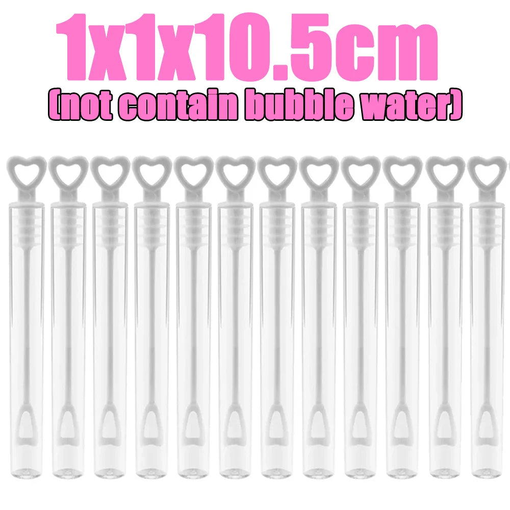 10/100PC Bubble Soap Bottles Mini Love Heart Shape Tube Bubble Wand Wedding Gifts for Guests Birthday Party Decorations Kid Toys