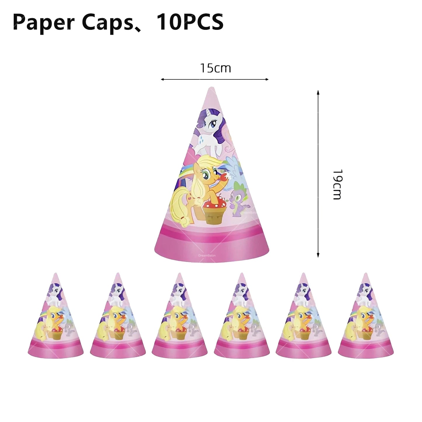 My Little Pony Foil Latex Balloon Happy Birthday Party Decoration Banner Cake Topper Kid Event Supplies Backdrop Disposable Toys