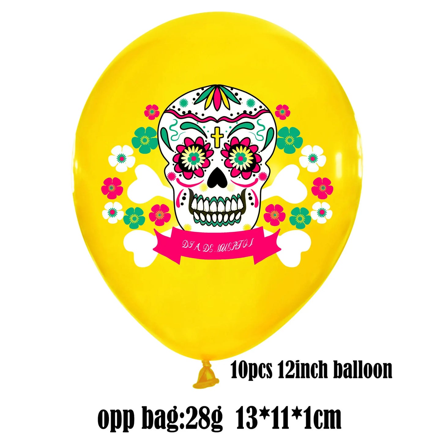 1set Day of The Dead Balloons Dia DE Los Muertos Party Decoration Skull Latex Balloons Mexican Festival Party Decor Supplies