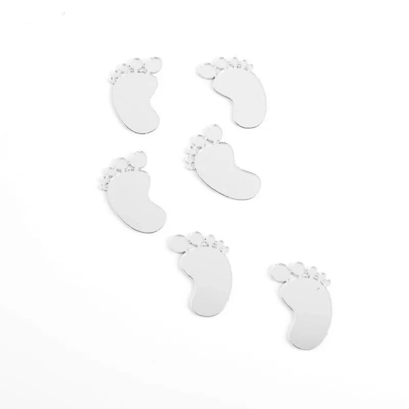 6pcs/bag Baby Shower Acrylic Cake Topper Baby Feet Cake Decoration Oh Baby Gender Reveal One 1st Birthday Party Boy and Girl