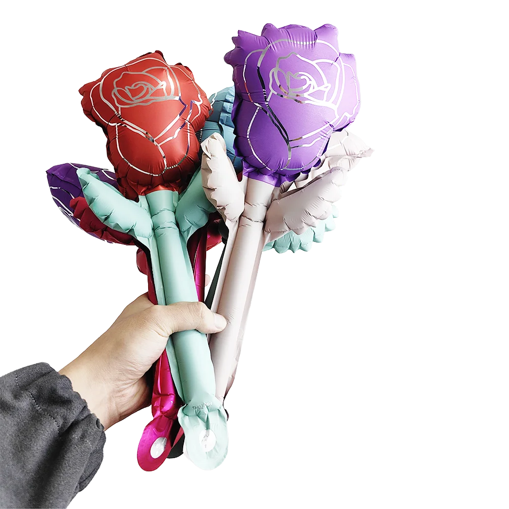 Mini Rose Flower Balloons Small Size Rose Shaped Balloons Valentines Day Balloon Mother's Day Baby Shower Party Decors 10-100pcs