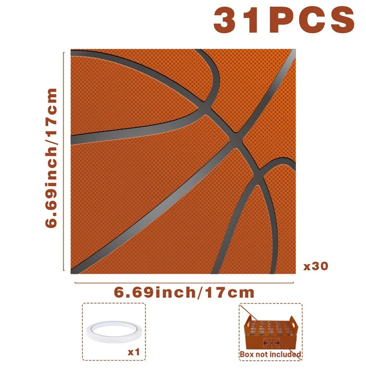 Basketball Birthday Decoration Disposable Tableware Basketball Party Paper Plates Napkins Basketball Birthday Baby Shower Decor