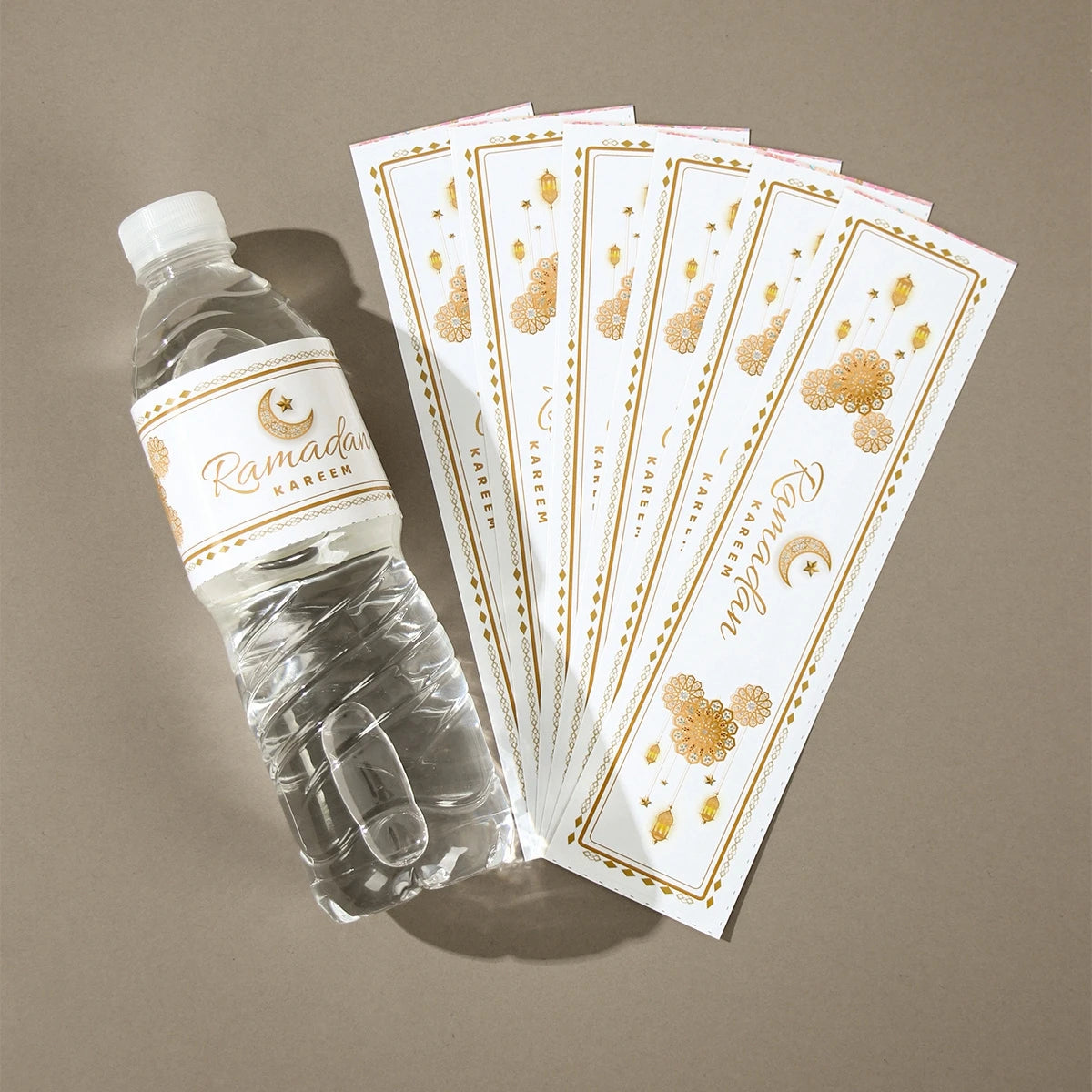 10/24pcs Eid Mubarak Bottle Labels Sticker Ramadan Kareem Decoration For Home 2025 Muslim Islamic Party Supplies Eid Al-fitr