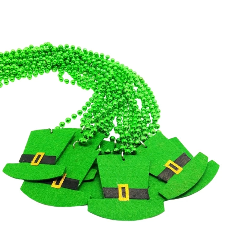 Patricks Day Necklace Irish Festival Accessories for Kids Women Man Decorations Dropship