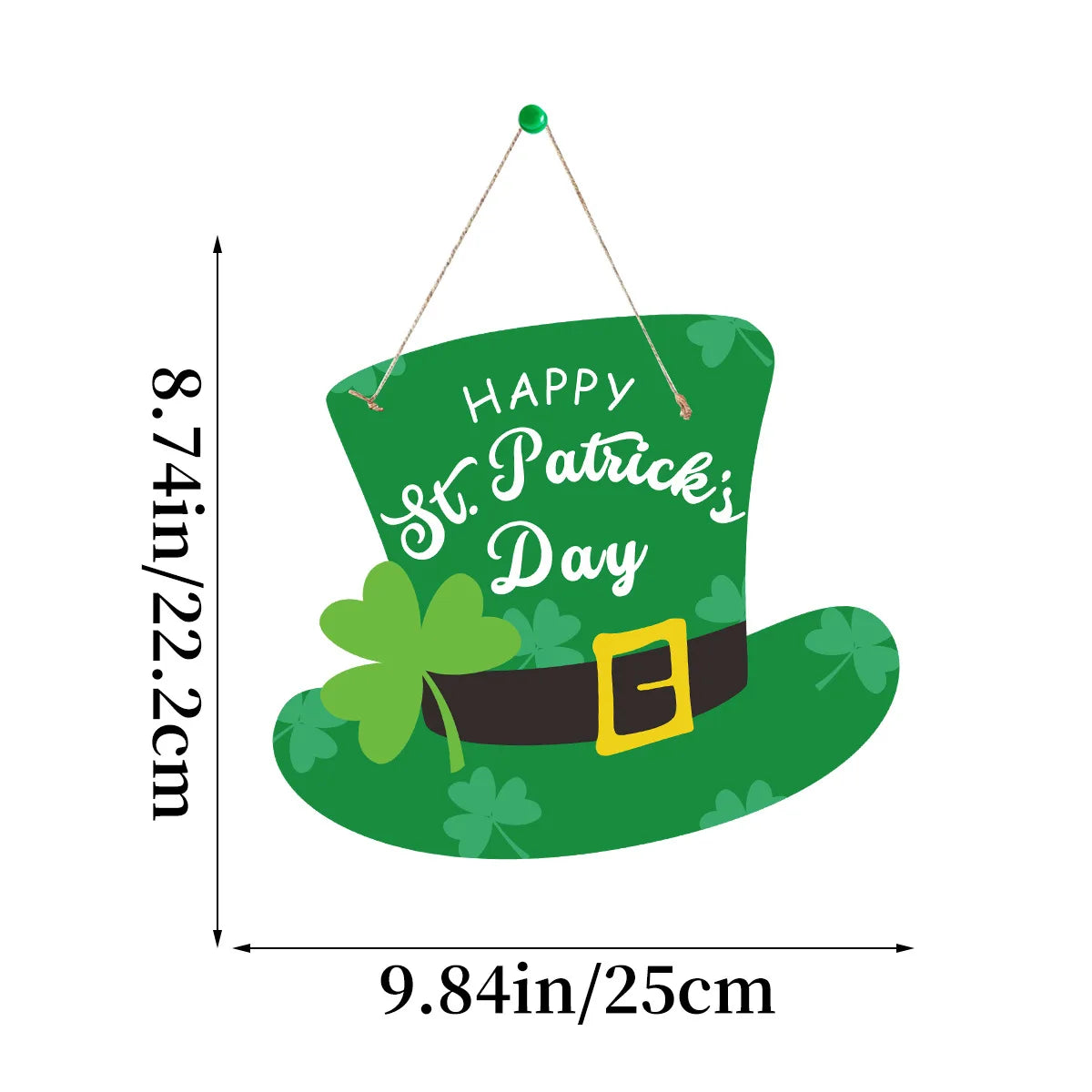Happy St Patricks Day Welcome Door Sign Decorations Saint Patricks Day Wooden Sign Hanging