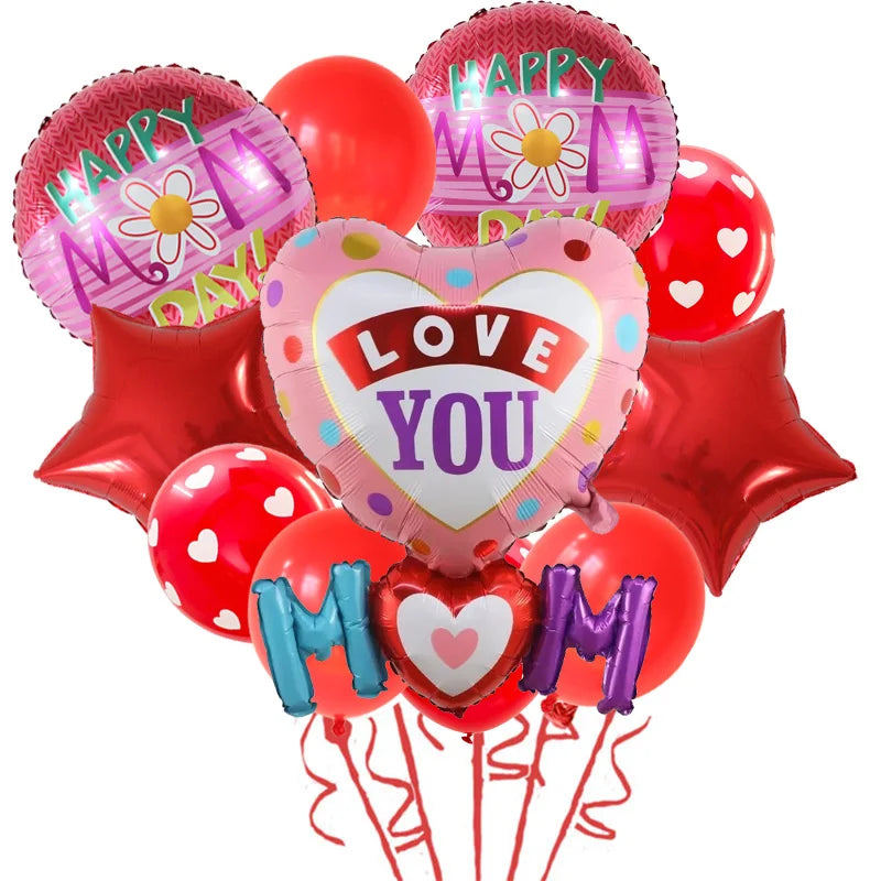 11pcs/Set Best DAD Trophy Spanish Happy Father's Day Foil Balloons English Mother's Day Party Decoration Latex Air Globos Gifts