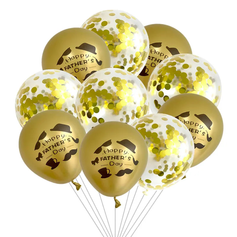 10pcs 12inch English Mother Father Foil Balloons Mother's Day Heart Shape Helium Love Globos Decor Mama Balloon Gifts Balaos